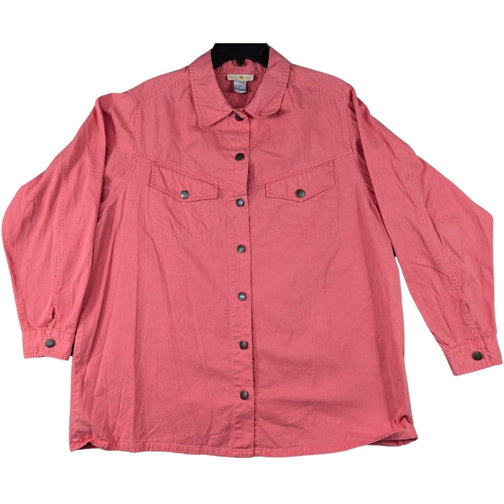 Hunters Run‎ Button Up Women's 8 Long Sleeve Top Heavy Denim Minimalist Preppy